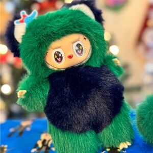 Custom Labubu (Adorable Green, Dark Blue, Handmade)
